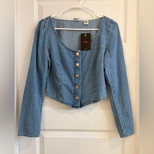 NWT Levi's Denim Long Sleeve Button Down